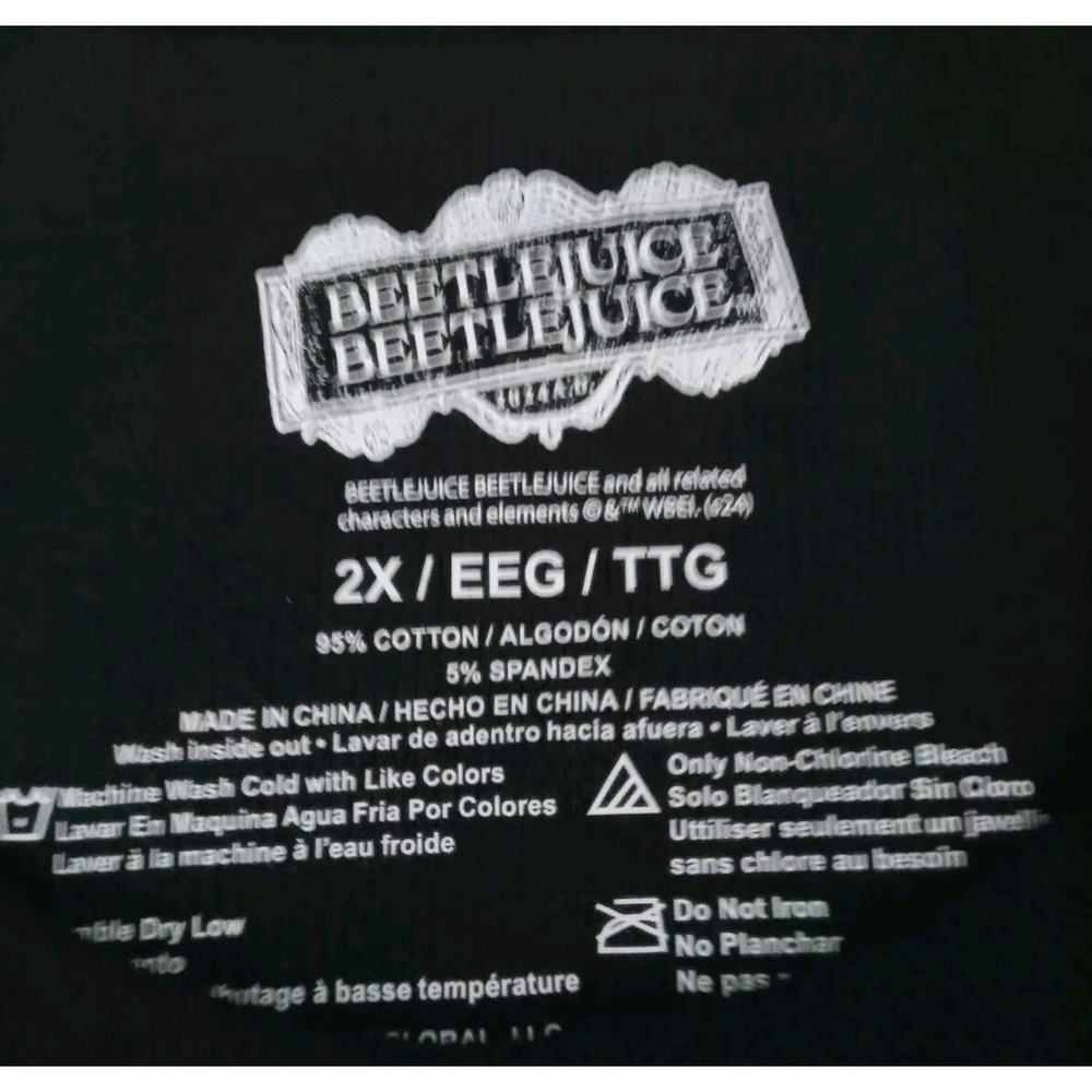 Beetlejuice Size XX L Astrid Uniform Graphic Black Tank Top - Picture 5 of 6